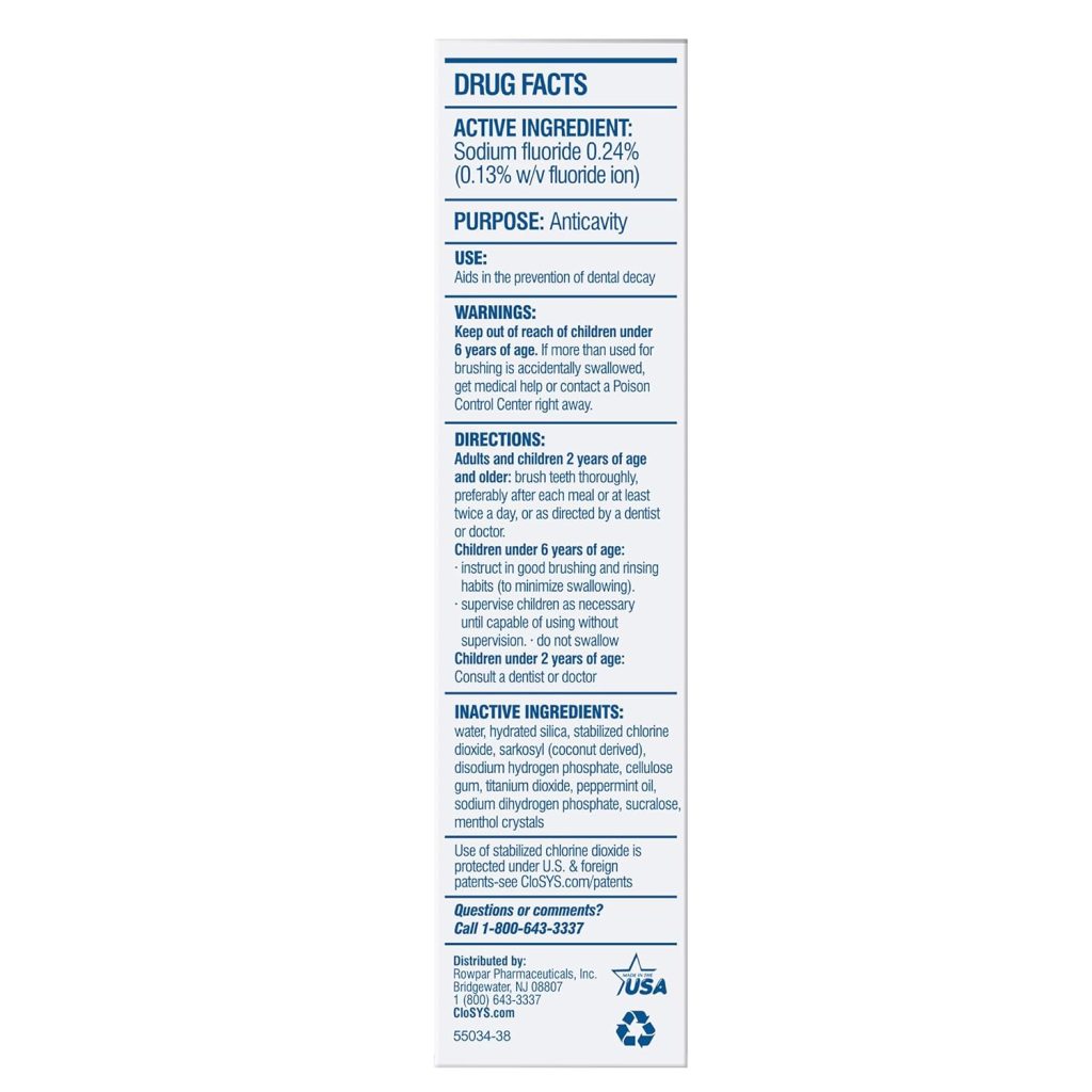 CloSYS Fluoride Toothpaste, 7 Ounce, Gentle Mint, Whitening, Enamel Protection, Sulfate Free